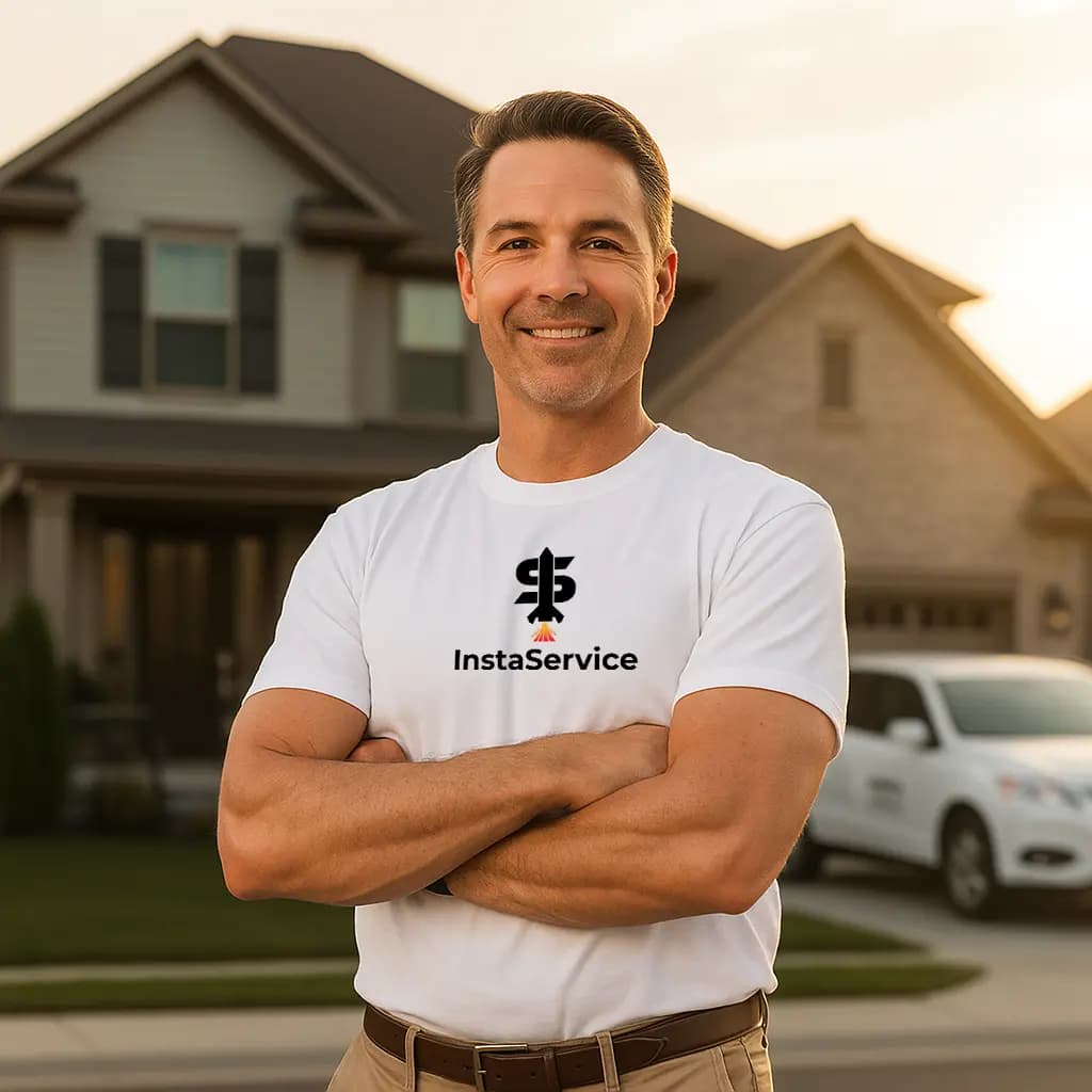 Trusted professional in front of home